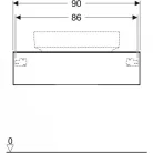 Geberit VariForm alsó szekrény pultra ültethető mosdóhoz 1 fiókkal fehér 90x51 GE-501.165.00.1 rr