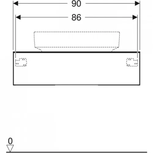 Geberit VariForm szekrény pultra ültethető mosdóhoz 1 fiókkal fehér 75 GE-501.159.00.1 rr