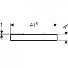 Geberit kiegészítő törölközőtartó bútorokhoz 42 cm láva matt GE-502.328.JK.1