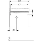 Geberit iCon kézmosó alsószekrény fehér 52 cm GE-840052000