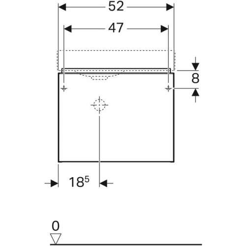 Geberit iCon kézmosó alsószekrény fehér 52 cm GE-840052000