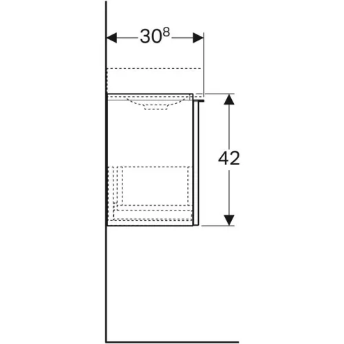 Geberit iCon kézmosó alsószekrény fehér 52 cm GE-840052000