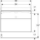 Geberit iCon alsószekrény mosdóhoz 89 cm platina GE-840392000