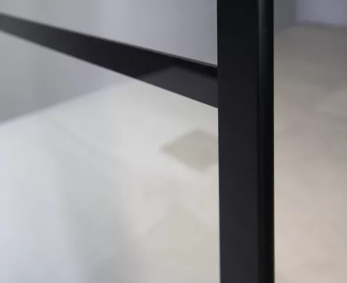 Gelco CURE BLACK fix zuhanyfal, 700mm, transzparent üveg, matt fekete profil