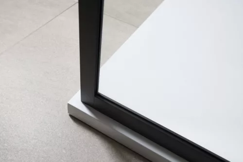 Gelco CURE BLACK fix zuhanyfal, 700mm, transzparent üveg, matt fekete profil