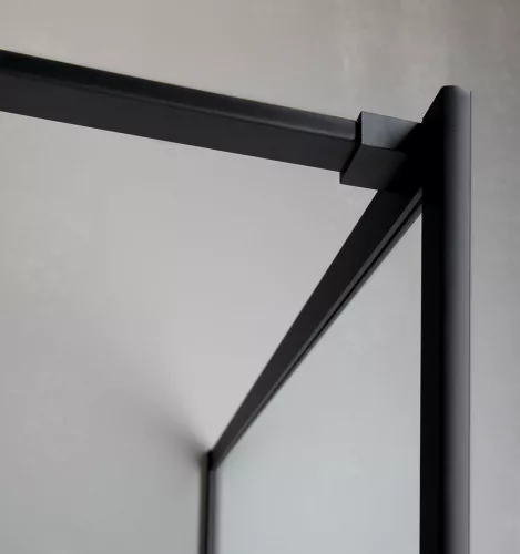 Gelco CURE BLACK fix zuhanyfal, 900mm, transzparent üveg, matt fekete profil