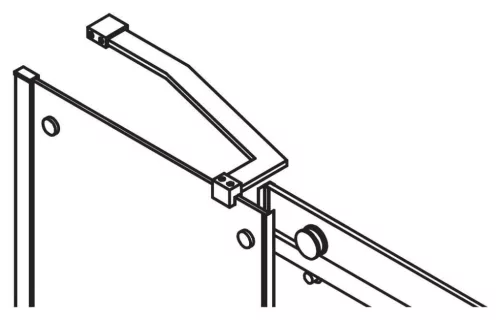 Gelco DRAGON zuhanykabinhoz merevítő 300x150mm, matt fekete