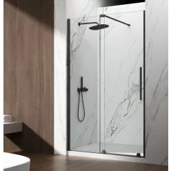 Gelco SPIRIT BLACK tolóajtó, 1100mm, transzparent üveg