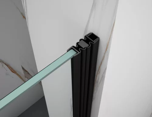 Gelco SPIRIT BLACK tolóajtó, 1200mm, transzparent üveg