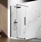 Gelco SPIRIT BLACK tolóajtó, 1300mm, transzparent üveg