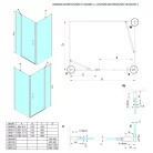 Gelco LORO nyílóajtó fixrésszel, 900x1000mm