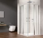 Gelco LORO sarokbelépős zuhanykabin nyílóajtóval, fixrésszel, 1000x800mm