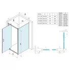 Gelco SIGMA SIMPLY szögletes zuhanykabin, 800x700mm, jobbos/balos, transzparent üveg