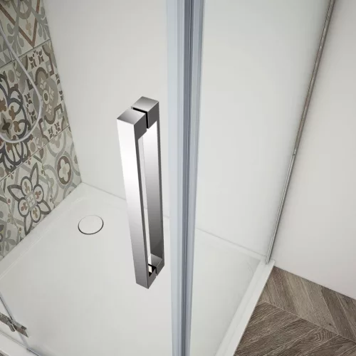 Gelco TRINITY CHROME szögletes zuhanykabin, 900x800mm, transzparent üveg, jobbos
