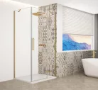 Gelco TRINITY GOLD MATT szögletes zuhanykabin, 1100x900mm, transzparent üveg, jobbos