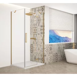Gelco TRINITY GOLD MATT szögletes zuhanykabin, 1100x900mm, transzparent üveg, jobbos