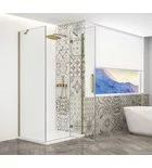 Gelco TRINITY GOLD MATT szögletes zuhanykabin, 1100x900mm, transzparent üveg, jobbos