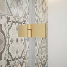 Gelco TRINITY GOLD MATT szögletes zuhanykabin, 1100x900mm, transzparent üveg, jobbos