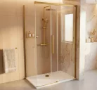 GELCO LUXOR GOLD MATT zuhanykabin tolóajtóval, 1100x1000mm, jobbos/balos