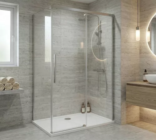 GELCO LUXOR zuhanykabin tolóajtóval, 1200x900mm, jobbos/balos