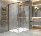 GELCO LUXOR GOLD MATT zuhanykabin tolóajtóval, 900x800mm, jobbos/balos, sarokbelépős