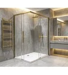 GELCO LUXOR GOLD MATT zuhanykabin tolóajtóval, 900x800mm, jobbos/balos, sarokbelépős