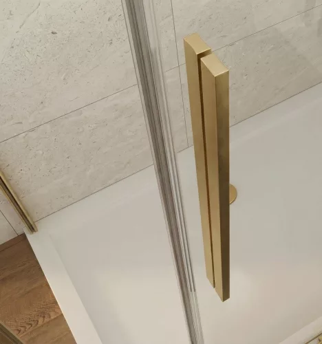 GELCO LUXOR GOLD MATT zuhanykabin tolóajtóval, 900x800mm, jobbos/balos, sarokbelépős
