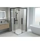 GELCO LUXOR BLACK zuhanykabin tolóajtóval, 900x900mm, sarokbelépős