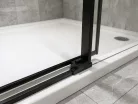 GELCO LUXOR BLACK zuhanykabin tolóajtóval, 900x900mm, sarokbelépős