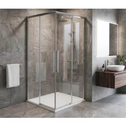GELCO LUXOR zuhanykabin tolóajtóval, 900x900mm, sarokbelépős