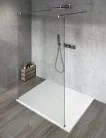 Gelco VARIO CHROME Szabadon álló zuhanyfal merőleges merevítőkkel, transzparent üveg, 1200mm