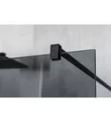Gelco VARIO BLACK Fix zuhanyfal, fali profillal, merőleges merevítő nélkül, transzparent üveg, 1300mm