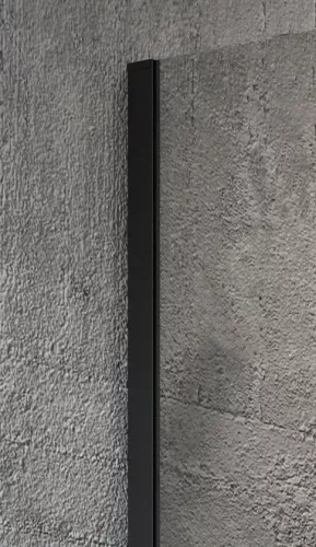 Gelco VARIO BLACK Fix zuhanyfal, fali profillal, merőleges merevítő nélkül, transzparent üveg, 800mm