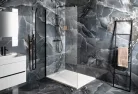 Gelco VARIO BLACK Fix zuhanyfal, fali profillal, merőleges merevítő nélkül, transzparent üveg, 900mm