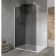 Gelco VARIO WHITE Fix zuhanyfal, fali profillal, merőleges merevítő nélkül, füst üveg, 1300mm