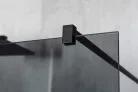 Gelco VARIO BLACK Fix zuhanyfal, fali profillal, merőleges merevítő nélkül, füst üveg, 1400mm