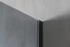 Gelco VARIO BLACK Fix zuhanyfal, fali profillal, merőleges merevítő nélkül, füst üveg, 1400mm