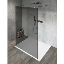 Gelco VARIO CHROME Szabadon álló zuhanyfal merőleges merevítőkkel, füst üveg, 1400mm