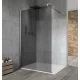 Gelco VARIO CHROME Fix zuhanyfal, fali profillal, merőleges merevítő nélkül, füst üveg, 800mm