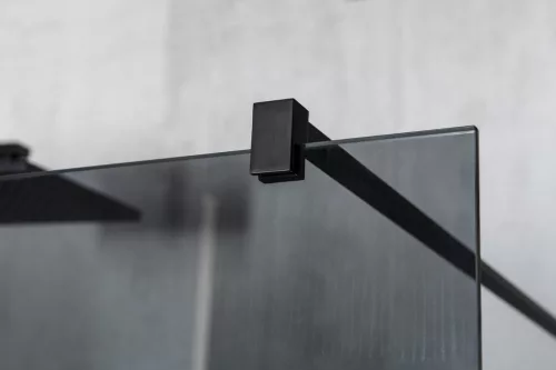 Gelco VARIO BLACK Fix zuhanyfal, fali profillal, merőleges merevítő nélkül, matt üveg, 1100mm