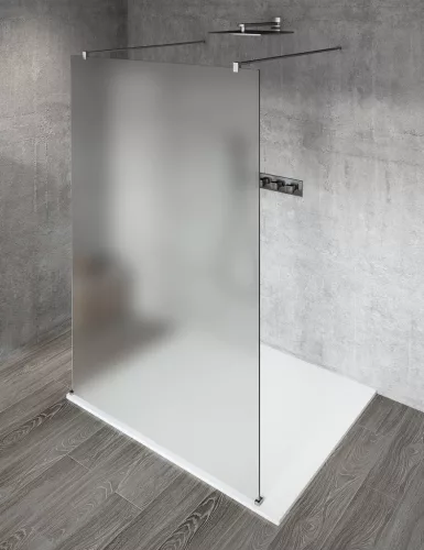 Gelco VARIO CHROME Szabadon álló zuhanyfal merőleges merevítőkkel, matt üveg, 1100mm