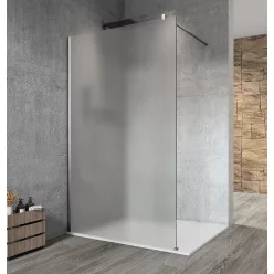 Gelco VARIO CHROME Fix zuhanyfal, fali profillal, merőleges merevítő nélkül, matt üveg, 1200mm