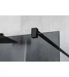 Gelco VARIO BLACK Fix zuhanyfal, fali profillal, merőleges merevítő nélkül, matt üveg, 1300mm