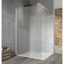 Gelco VARIO WHITE Fix zuhanyfal, fali profillal, merőleges merevítő nélkül, matt üveg, 1300mm