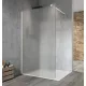 Gelco VARIO WHITE Fix zuhanyfal, fali profillal, merőleges merevítő nélkül, matt üveg, 1300mm