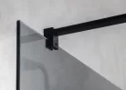 Gelco VARIO BLACK Fix zuhanyfal, fali profillal, merőleges merevítő nélkül, matt üveg, 700mm