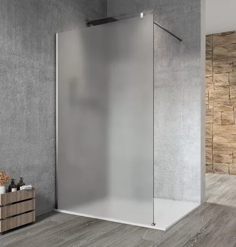 Gelco VARIO CHROME Fix zuhanyfal, fali profillal, merőleges merevítő nélkül, matt üveg, 900mm