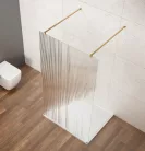 Gelco VARIO GOLD MATT Szabadon álló zuhanyfal merőleges merevítőkkel, nordic üveg, 1100mm