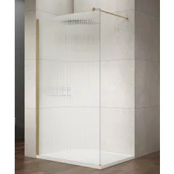 Gelco VARIO GOLD MATT Fix zuhanyfal, fali profillal, merőleges merevítő nélkül, nordic üveg, 1200mm