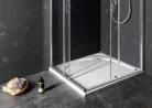 Gelco G5 LARCA szögeltes öntöttmárvány zuhanytálca, 100x100x3cm
